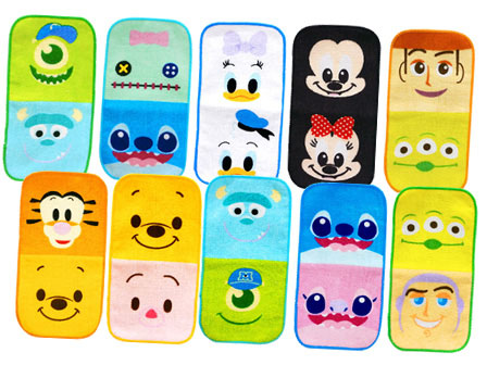 50景品 ディズニー 顔柄ミニミニポケットタオル 堀商店 景品 販促品 お祭り用品の激安販売
