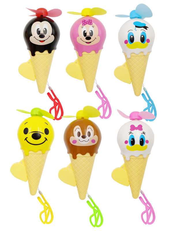 50景品　【大特価】ディズニー　アイスクリーム型扇風機　手動式