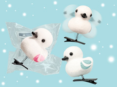 50景品　ゆらゆらシマエナガクリップのサムネイル画像