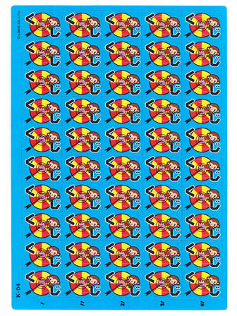 くじ　数字合わせ1-50　青サル　K-04のサムネイル画像