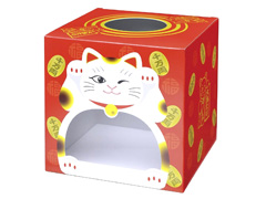 くじ備品　抽選箱　招き猫（窓付）のサムネイル画像