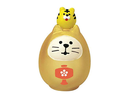 concombre　開運カラー猫だるま・金のサムネイル画像