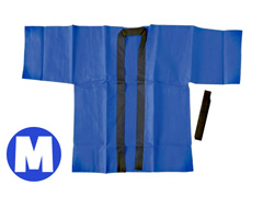 不織布お祭りはっぴ（帯付き）M　青のサムネイル画像