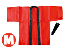 不織布お祭りはっぴ（帯付き）M　赤のサムネイル画像