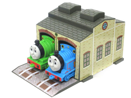 キャラ玩具 きかんしゃトーマス トーマス＆パーシー機関庫よ～いドン