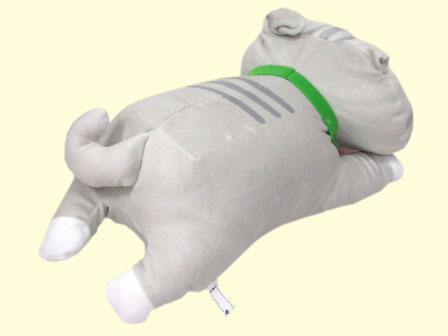 ピコピコにゃんこぬいぐるみ グレー（耳可動タイプ）|【堀商店】景品