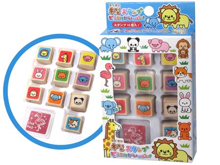 女の子おもちゃ　木製スタンプ（どうぶつがいっ...のサムネイル画像