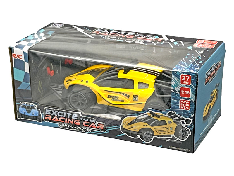 男の子おもちゃ RC エキサイトレーシングカー1:18【全3色/色選べ