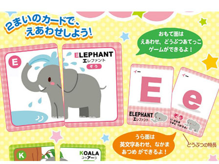 知育 英語カード どうぶつ 堀商店 景品 販促品 お祭り用品の激安販売
