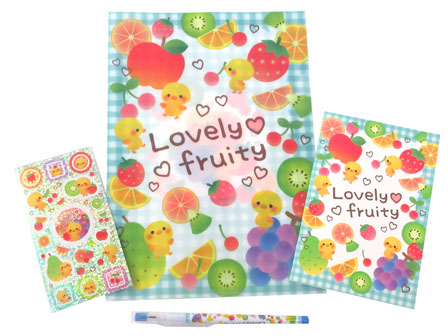 100景品 Cutefull クリアファイルとノートのセット|【堀商店】景品