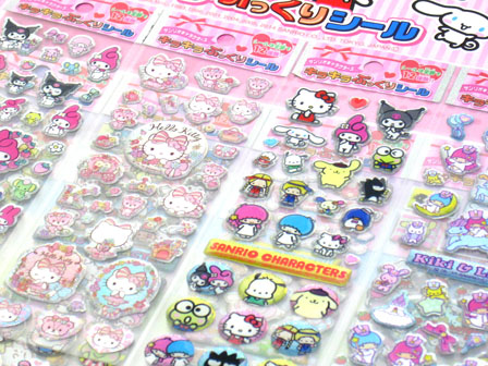 100景品 サンリオキラキラぷっくりシール|【堀商店】景品・販促品
