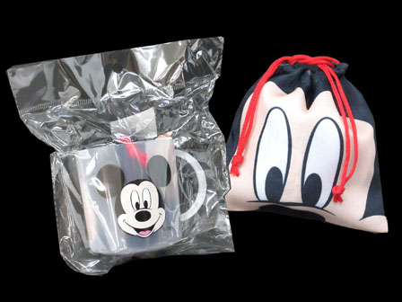 100景品 ディズニー 顔柄コップ巾着袋2|【堀商店】景品・販促品