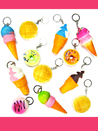 100景品 やわらかスクイーズキーホルダー|【堀商店】景品・販促品