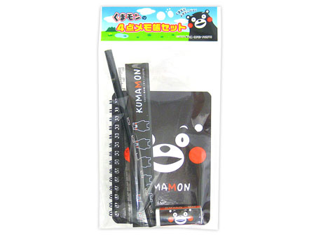 100景品 くまモンの4点メモ帳セット|【堀商店】景品・販促品