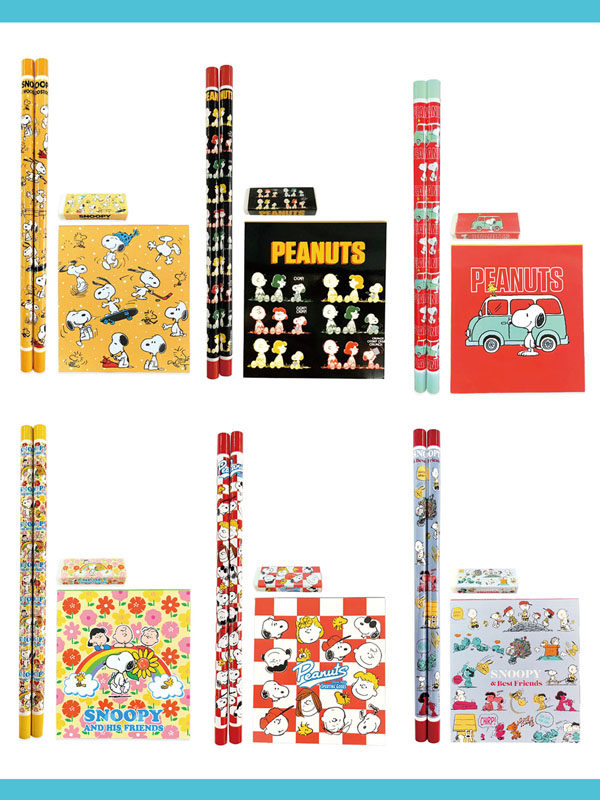 100景品 スヌーピー ラブリー4点文具|【堀商店】景品・販促品・お祭り