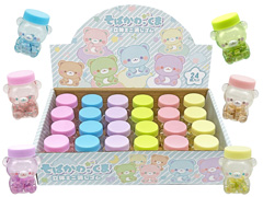 100景品　そばかわ。くま立体ミニ消しゴムのサムネイル画像