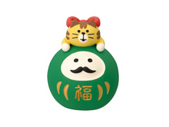 concombre だるまLOVE猫 緑のサムネイル画像