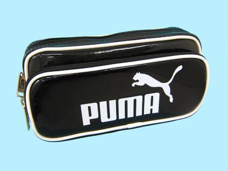 スポーツ文具 プーマ エナメルダブルペンケース ブラック|【堀商店