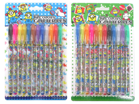キャラ文具 ミニオンズ ジェルペン12色セット2【柄選べません】|【堀 