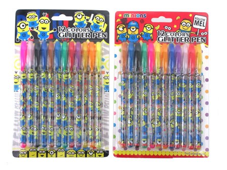 キャラ文具 ミニオンズ ジェルペン12色セット2【柄選べません】|【堀 