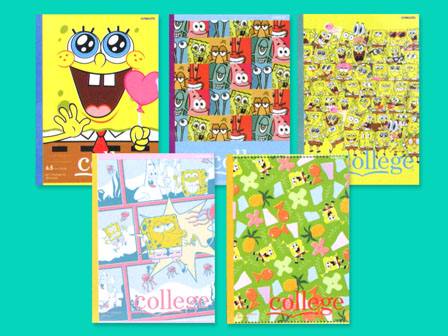 キャラ文具 Collegeノート 5冊パック スポンジ ボブ 堀商店 景品 販促品 お祭り用品の激安販売