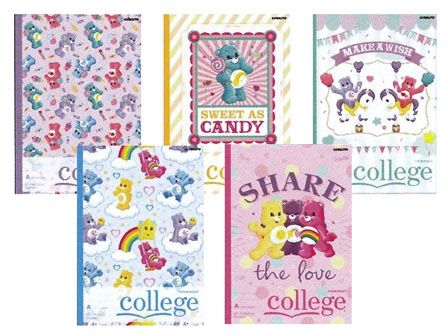 college ノート5冊パック ケアベア：Funfair プラスメモリ|【堀商店  