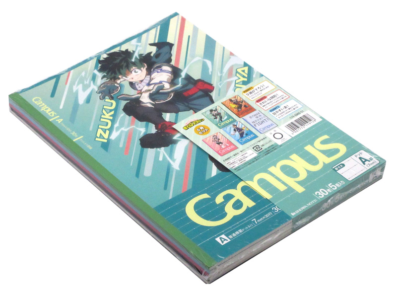 Campusノート 僕のヒーローアカデミア A罫 5冊パック|【堀商店】景品