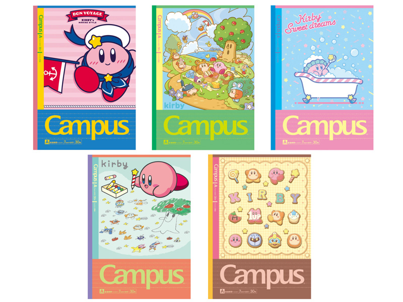 キャラ文具 キャンパスノート 星のカービィ A罫 5冊パック|【堀商店