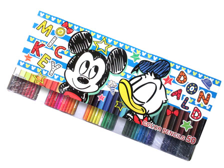 ディズニー 50色いろえんぴつ ミッキー ドナルド 堀商店 景品 販促品 お祭り用品の激安販売