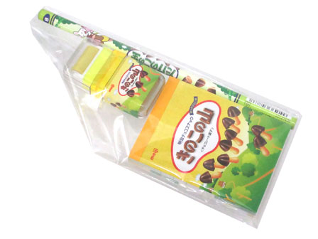 文具セット きのこたけのこ ミニメモ文具セット|【堀商店】景品・販促