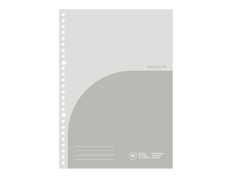 学童文具　パペルール B5 　バインダー穴つ...のサムネイル画像