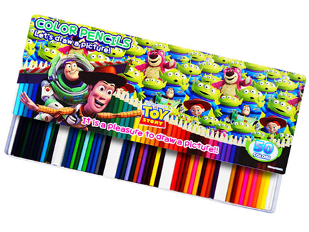 大特価 キャラ文具 50色色鉛筆セット トイストーリー 全3柄 選べません 堀商店 景品 販促品 お祭り用品の激安販売