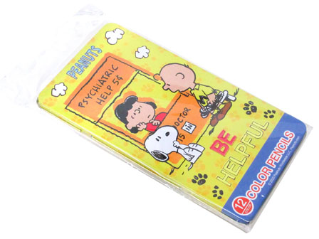 キャラ文具 12色色鉛筆 缶入 スヌーピーb 堀商店 景品 販促品 お祭り用品の激安販売