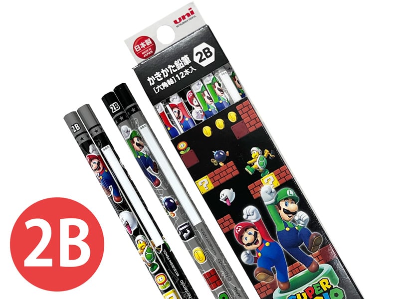 キャラ文具 スーパーマリオ【2025】 かきかた鉛筆2B 紙箱|【堀商店