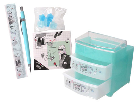 ファン文具 ミニチェスト文具セット 38479:STYLE GIRL|【堀商店】景品