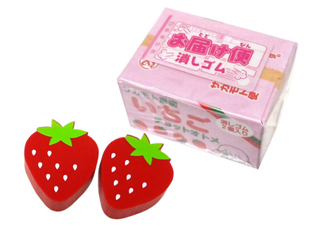 大特価】おもしろ文具 お届け便消しゴム いちご|【堀商店】景品・販促