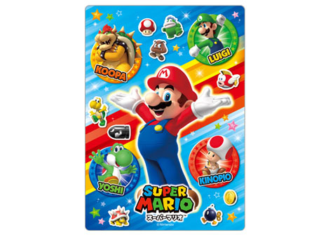 キャラ文具 スーパーマリオ（2017） 下敷き（ブルー）|【堀商店】景品