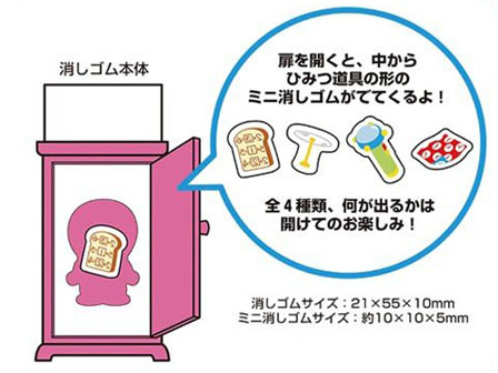 キャラ文具 ドラえもん どこでもドア消しゴム【全4種：柄選べ
