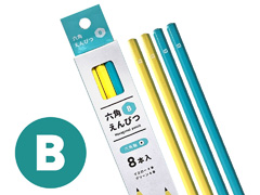 景品文具　六角えんぴつB　8本入り　イエロー...のサムネイル画像