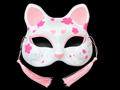 半面　猫面（二十七/舞い桜）のサムネイル画像