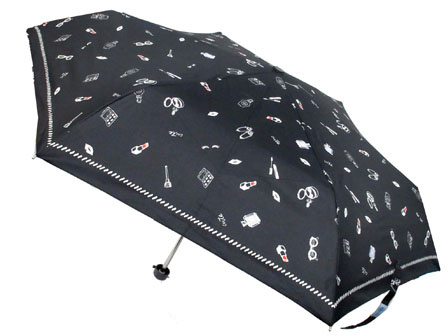 折りたたみ傘　55㎝　コスメ　黒の画像