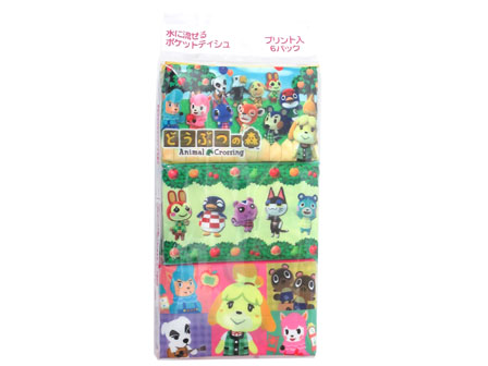 ポケットティッシュ6P　どうぶつの森のサムネイル画像