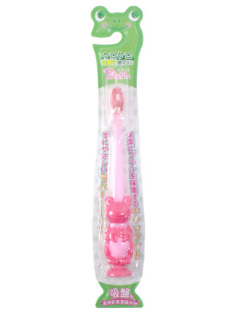 歯ブラシ　ケロケロ吸盤付き歯ブラシ　ピンクのサムネイル画像