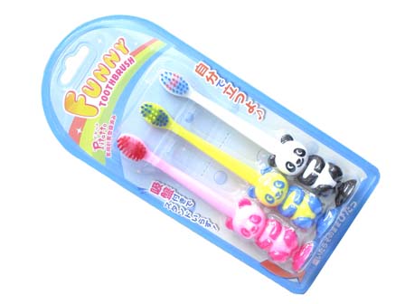 歯ブラシ　ファニー歯ブラシ3Pセット　パンダの画像