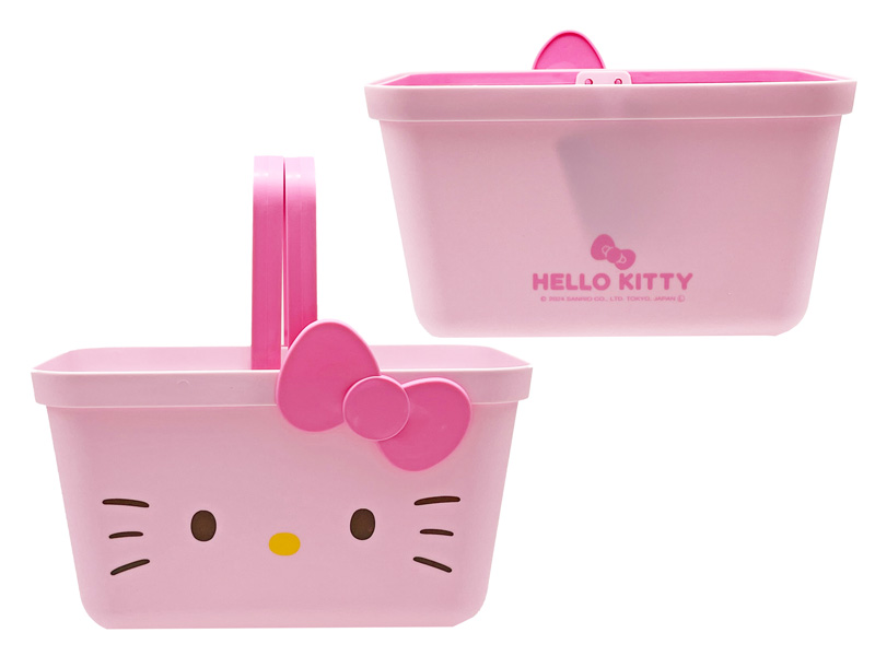 キャラ雑貨 ミニバスケット ハローキティ:ピンク|【堀商店 キャラ雑貨 ミニバスケット ハローキティ:ピンク|【堀商店