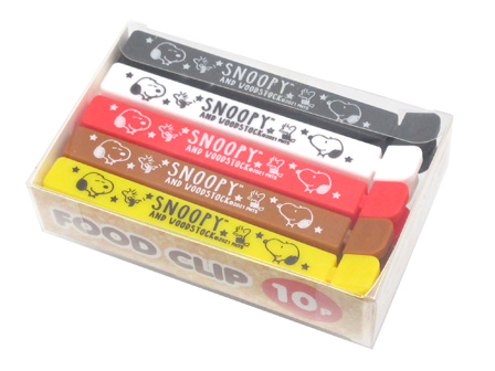 便利グッズ マグネット付クリップ 10Pセット 27852：スヌーピー／A柄