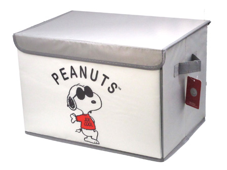 キャラ雑貨 収納ボックス（フタ付き） 27898：スヌーピー／B柄