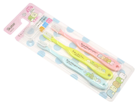 園児用歯ブラシ3p キャップ付き すみっコぐらし 堀商店 景品 販促品 お祭り用品の激安販売