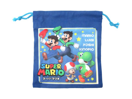 キャラ雑貨 スーパーマリオ 巾着S：MBS-447|【堀商店】景品・販促品
