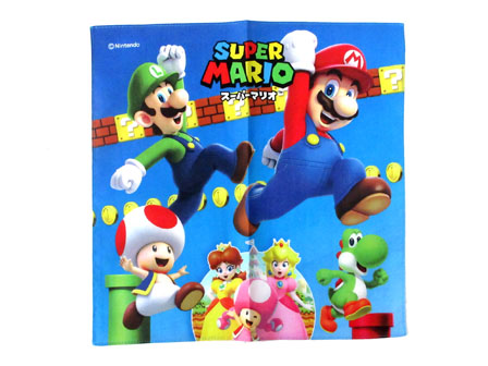 ハンカチ マリオ ジャンプ柄 MBS-601|【堀商店】景品・販促品・お祭り
